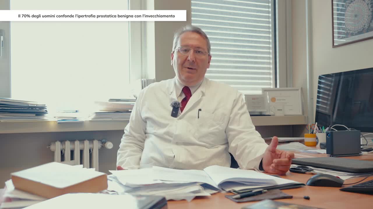 Il 75% degli uomini confonde l'ipertrofia prostatica benigna con l'invecchiamento